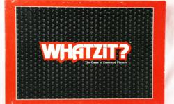 Whatzit? The Game of Fractured Phrases 1987 Milton Bradley Complete Excellent
* Published in 1987 by Waddington Sanders Canada for Milton Bradley
* Ages 12 and Up
* 3 or more Players
* English and Text and Instructions
 
The Game is 100% Complete and in