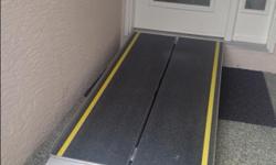Wheel Chair Ramps
Advantage Series EZ-ACCESS SUITCASE RAMP (foldable)
- handle, easy to carry
- 63" long x 14"W (folded) 29"W (open)
- 2 ramps for $300 or $150 each
