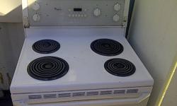 Only 4 years old White Whirlpool Stove Was $749 new! Clean and in Good Working order...ONLY $145 firm ! Just got moved into a storage unit and are located in downtown Owen Sound.  Could possibly deliver anywhere almost in Owen Sound for just $30 more.