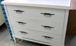 White Dresser Chest - Item#5367   
Width  Depth  Height 
36 18.5 33 (in.) 91.44 46.99 83.82 (cm)
Item#:5367
***********************
You can check if items have been sold or still available by inputting
the item number into our website search feature.