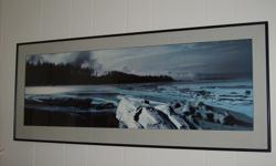16" x 40" black framed photo print- Grice Bay, Pacific Rim National Park, Van Isle