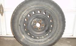 Four 205/ 55/ R 16 winter tires on rims .
Five stud suitable for Subaru Impreza
70 % tread left