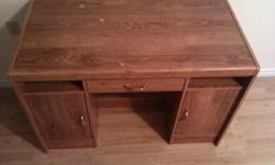 i have a wooden desk for sale, its in good shape, all the doors and drawers work, sturdy.
$40 OBO