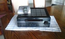 Yamaha Av receiver RX- V559. In good condition . Comes with Instruction manual and remote.