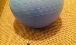 Wai Lana s Yoga ball with pump. Measures 65 inches around. $15 obo. Ladysmith. Text/call 778-977-0949