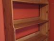 2 solid wood bookshelves and corner TV unit.