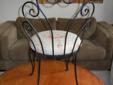 50's/60's VINTAGE RETRO SHABBY CHIC WROUGHT IRON CHAIR