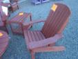 ADIRONDACK CHAIRS & TABLES REDWOOD COLOUR, BREEZESTA OUTDOOR POLY FURNITURE