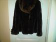 Beaver Fur Coat/ Sable Collar/ Brown/size 8