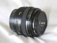 Canon EF 50mm f1.4 lens with hood