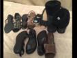 CLARKS,  ROCKPORT, ECCO, UGG, TOM sandals all in excellent condition