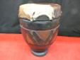Cow skin top and carved 14.5 inch tall X 10 inch djembe drum