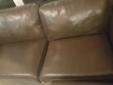 Dark Brown Leather 3 Seater Sofa