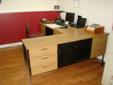 Executive Office Desk and Credenza