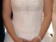 Gorgeous strapless wedding gown, stunning tiara and veil