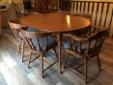 Maple table and 6 chairs