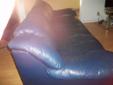 Navy Leather Couch