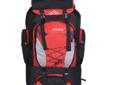 Nylon Rucksack Backpack Bag - 80L - Red