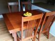 Oak Table and five Chairs. New Price.