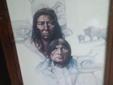Pair of Plains Indian Heritage Prints by Canadian Paul Ygartua - Horses & Bison