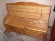 Pine Storage Bench