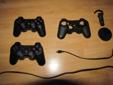 PS3 and 2 brand new controllers with headset
