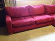 Red sofa & chaisse sectional