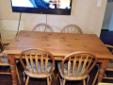 Solid Hardwood table and 6 chairs
