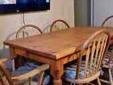 Solid Hardwood table and 6 chairs