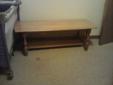 solid wood coffee table with matching end tables