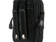 Tactical Military Molle Utility Belt Waist Phone Bag - Black
