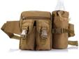 Tactical Waist Bag with Water Bottle Holder Pouch